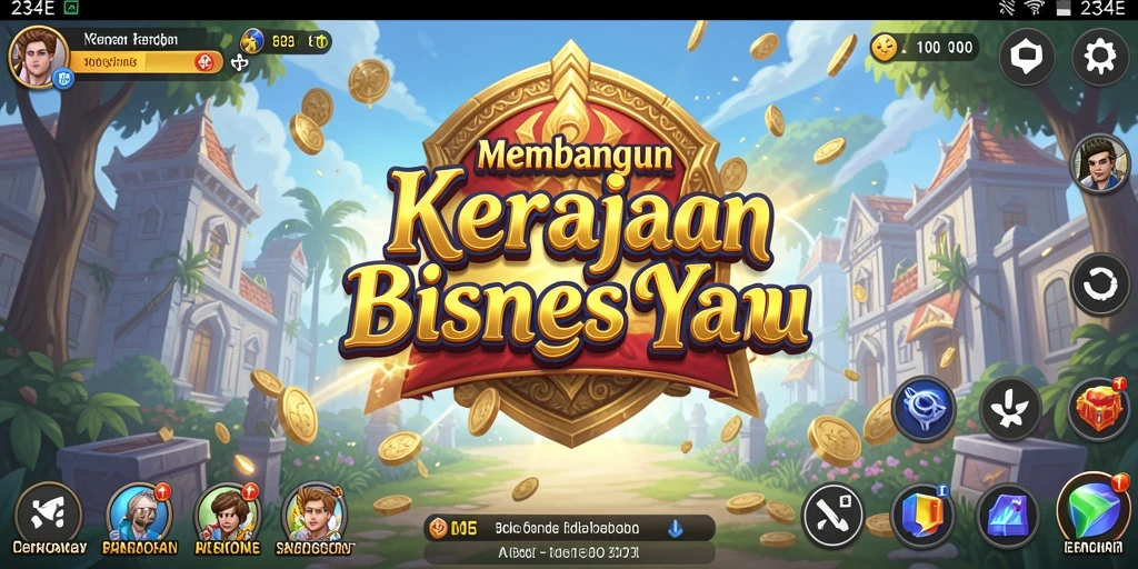 Tangkapan layar gameplay 234E yang memperlihatkan aktivitas manajemen bisnis.