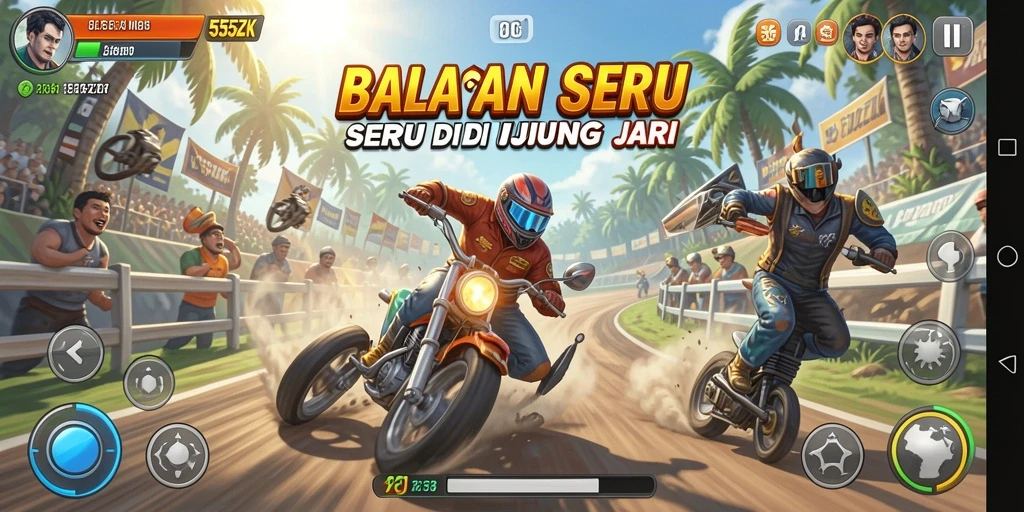 Screenshot gameplay balap seru di 555ZK.