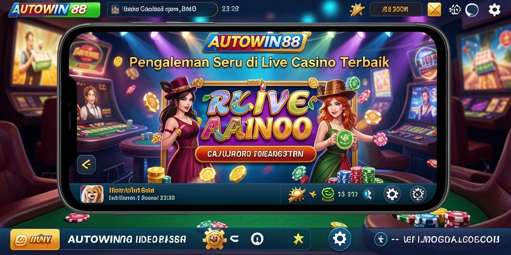 Tampilan gameplay Live Casino yang mendebarkan di AUTOWIN88.