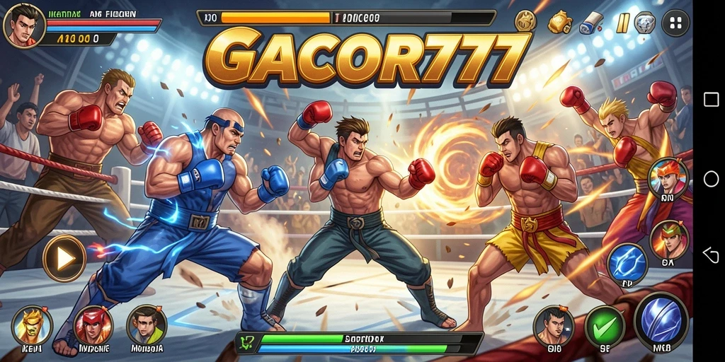 Gameplay pertarungan mendebarkan dalam GACOR777.