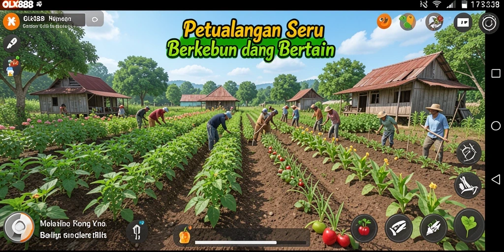 Gameplay seru berkebun dan bertani dalam OLX888.