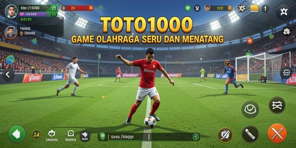 Screenshot gameplay TOTO1000 menampilkan aksi seru dalam olahraga.