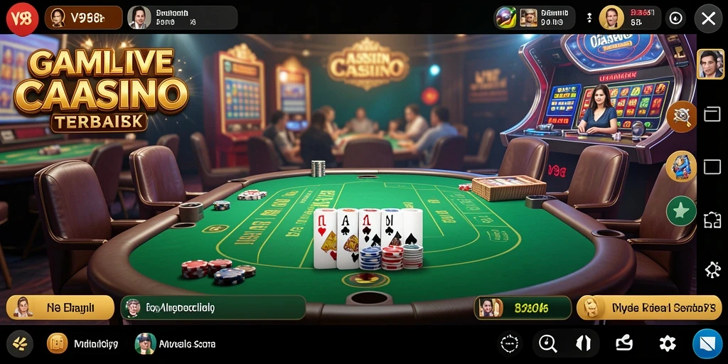 Gameplay seru di V98 dengan dealer langsung dan interaksi real-time.